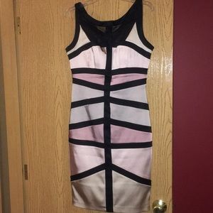 Color block cocktail dress